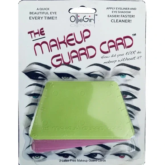 Ollie Girl The Makeup Guard Card for Eyeliner & Eye Shadow Application 2pc.New‎