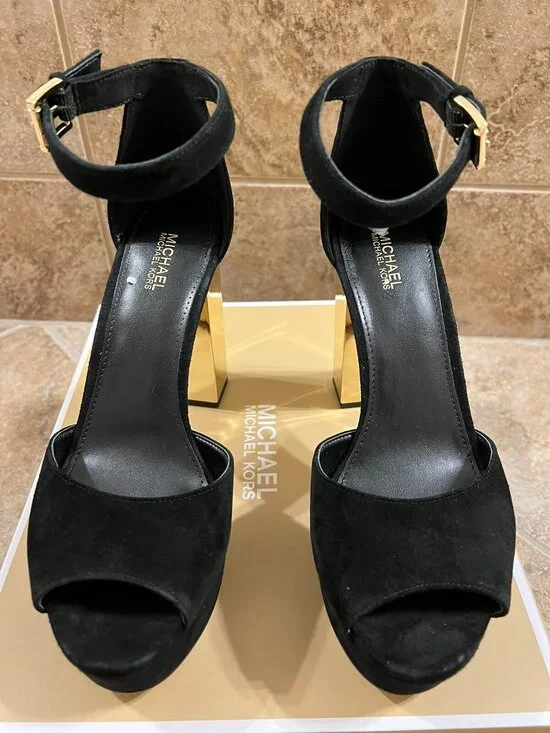Michael Kors Petra Platform suede black