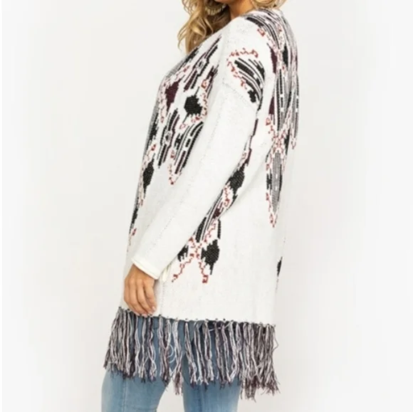 SHYANNE Country Open Front Cardigan Sweater Western Bohosouthwestern boho. SizeL