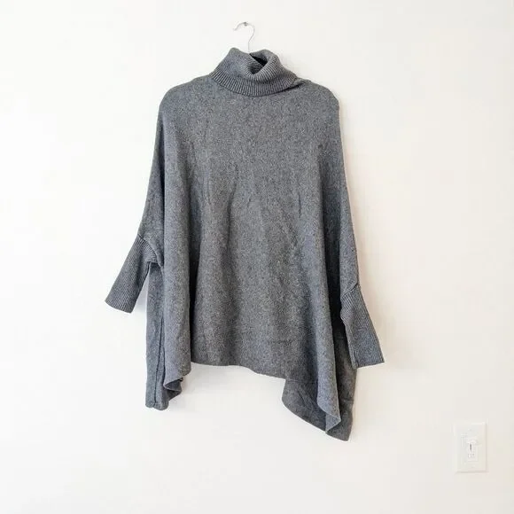 Suzy D London bat wing viscose wool sweater poncho