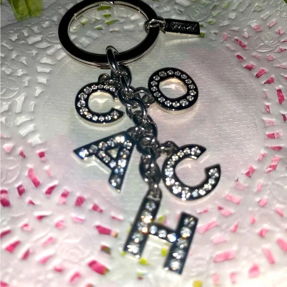 RARE Coach Rhinestone Dangle Keychain Authentic NWOT “HARD TO FIND