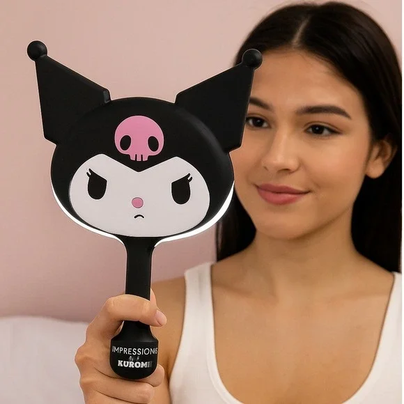 Impressions Vanity Kuromi LED Handheld‎ Makeup Mirror USB Rechargeable NEW