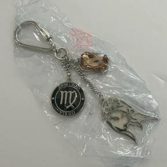 NWOT Jimmy Choo VIRGO Silver Key Chain
