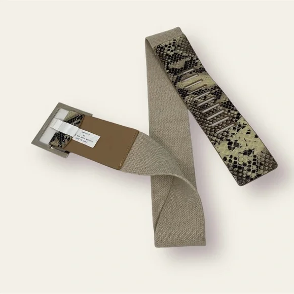 🛍️SALE🛍️ Snakeskin Print Wide Women’s Belt Stretchy with Square Buckle