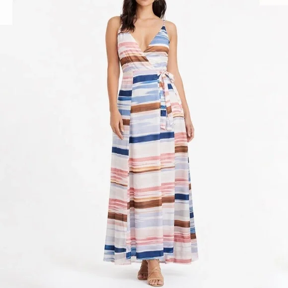 Hutch. Leah Satin Midi Wrap Dress.‎