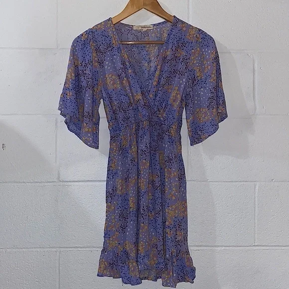 NWOT Rewind Purple Floral Dress size XS
