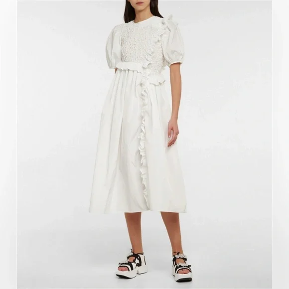 Cecilie Bahnsen - Chloé Ruffled Smocked Maxi Dress UK10 US6 Trinny Woodall