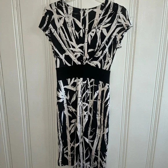 Black & White Midi Dress by Talbots - Size 4