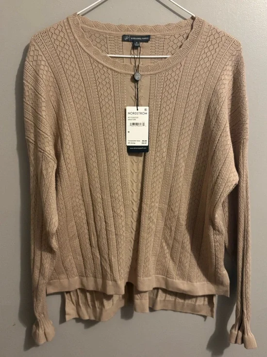 Adrianna Papell Brown Knit Sweater