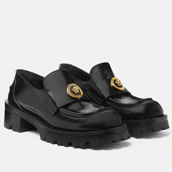 💯 - New Authentic VERSACE ALIA PLATFORM LOAFERS 35 MM SIZE 40