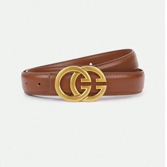 Vegan Leather Belt Brown