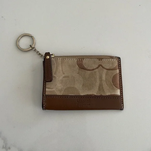 Coach ID Keychain, Brown