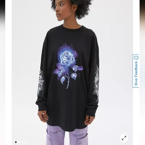 NGOrder Tee Dress With Tribal Rose Whimsigoth Grunge Festival