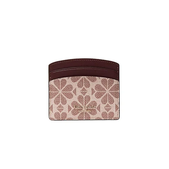 NEW Kate Spade Flower Coated Canvas Cardholder in Pink Multi