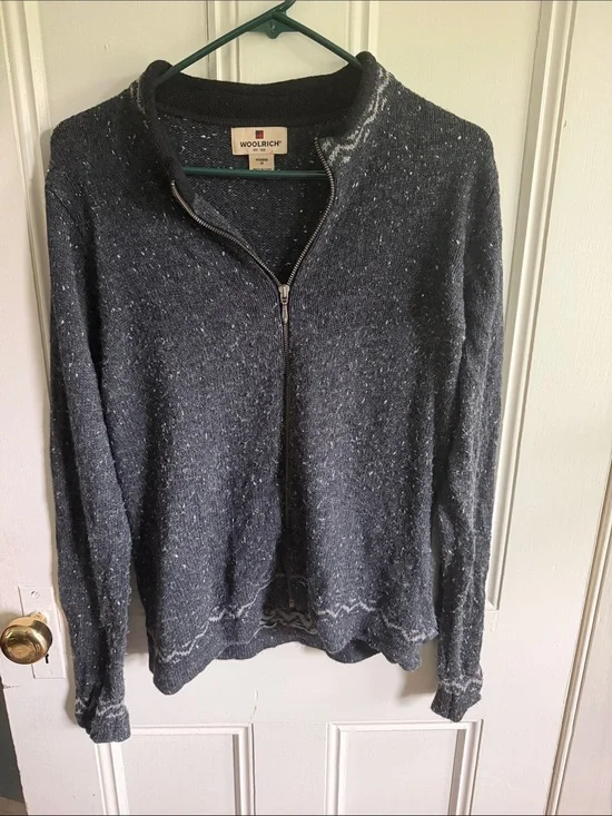 Woolrich Dark Charcoal Half-Zip Turtleneck Sweater