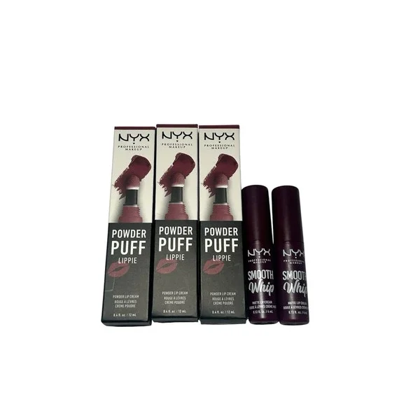 NYX Professional Makeup Powder Puff Lippie Lip Cream PRL07 Moody Lot Of 5