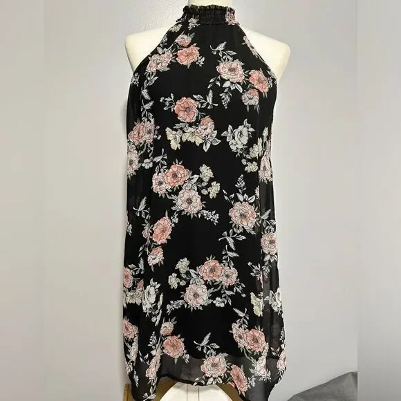 As U Wish black floral dress. Size S