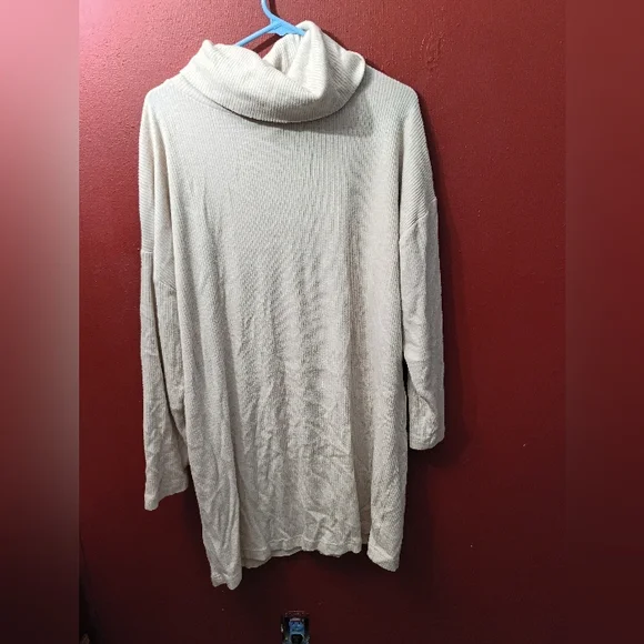 Time and Tru Cream Cowl Neck Sweater