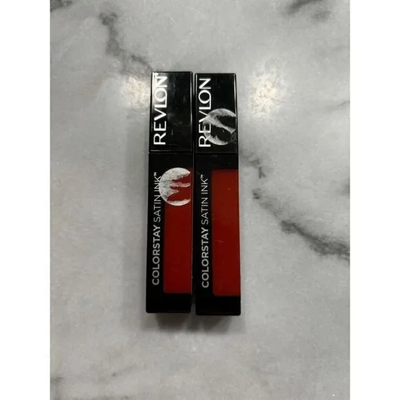 Revlon Colorstay Satin Ink Liquid Lipsticks 018 Fired Up Lot of 2