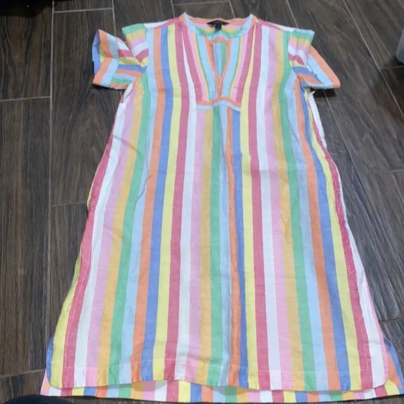 JCrew striped colorful dress