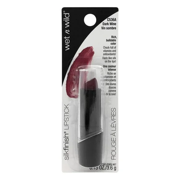 Wet n Wild Silk Finish Lipstick C536A Dark Wine New Sealed