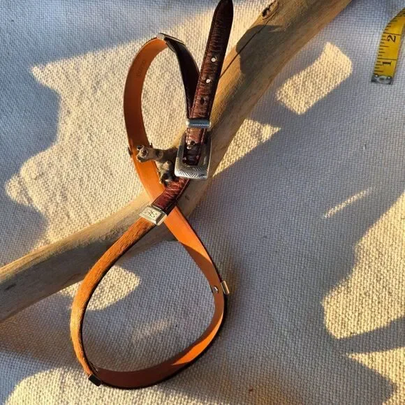 Brighton vintage multicolored calf hair leather belt