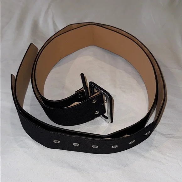 Black Leather Men's Belt