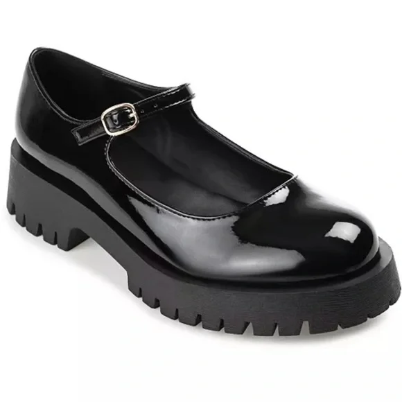 New Journee Collection Women's Kamie Lug Sole Mary Jane Flats size 10