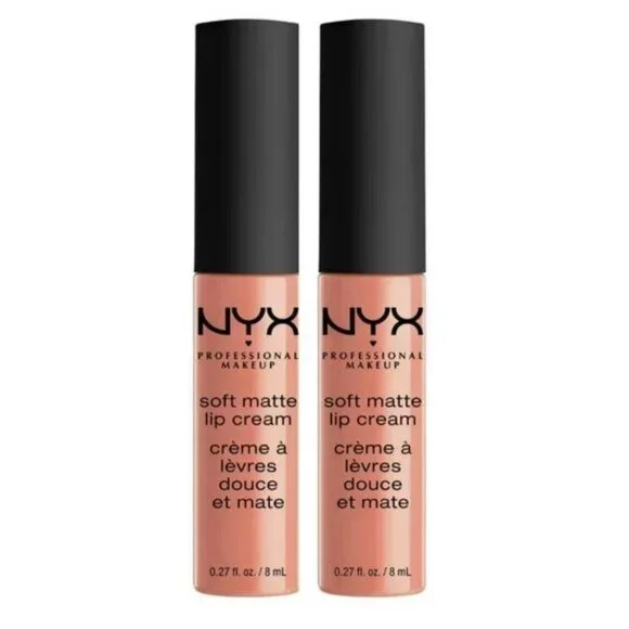 TWO NWT NYX Buenes Aires Coral Pink Peach Vegan Soft Matte Lipstick Lip Cream