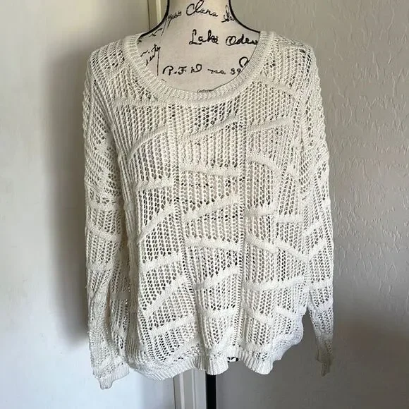 POL Cream Color Sheer Sweater