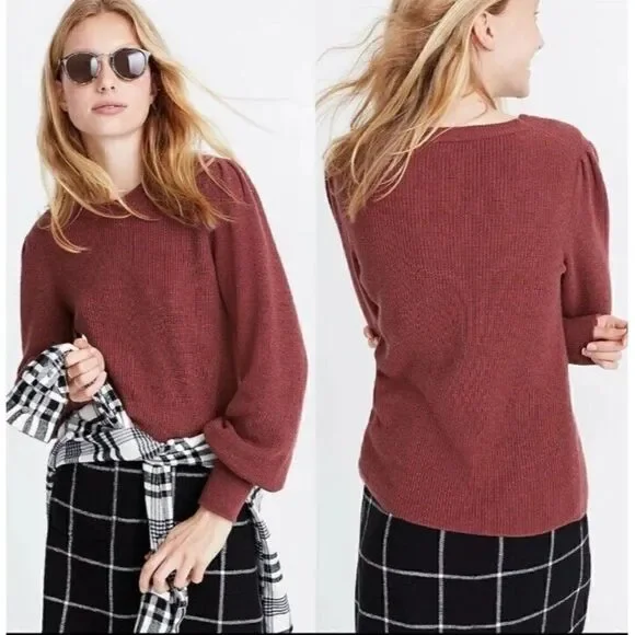 Madewell Baybrook Merino Wool Blend Pullover Sweater Women's Size S