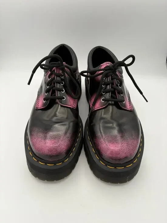 Women’s Dr. Martens Size 10 Black & Pink Oxford Platforms
