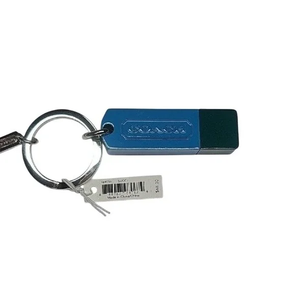 Coach Keychain‎ USB Drive Blue 8GB Keyring F69036 NWT
