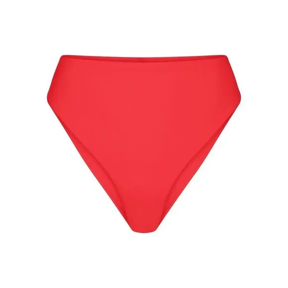 Skims Signature Swim Mid Waist Bottom Ruby Size XXS