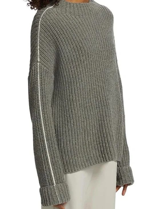 ATM Wool-Blend Shaker-Stitch Sweater