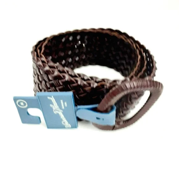 Universal Thread Women's Round Buckle Dark Brown Woven Braided Belt Sz M