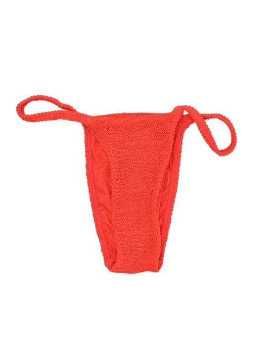 MONDAY Swimwear Barbados Bottom in Chili Pepper Crinkle
