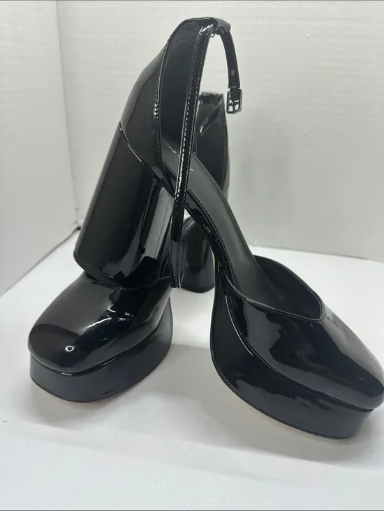 Circus NY by Sam Edelman Rosa Black Patent Platform Heels Size 10