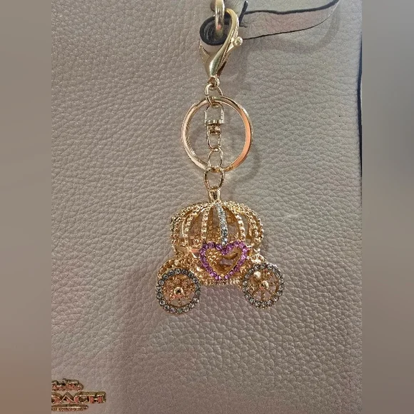 Gold and Purple Carriage Keychain