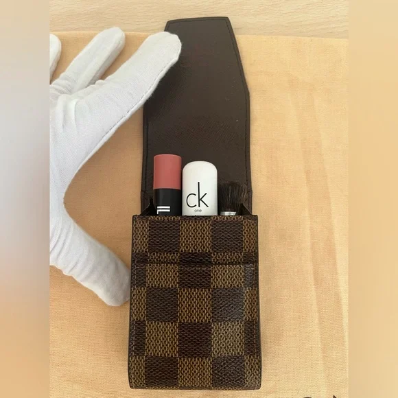 Louis Vuitton Damier Ebene Cigarette Accessory Case Unisex EUC COA Circa 2007