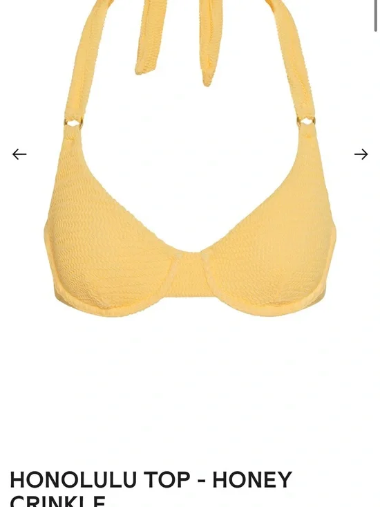 Monday Swimwear Honey Yellow Crinkle Set