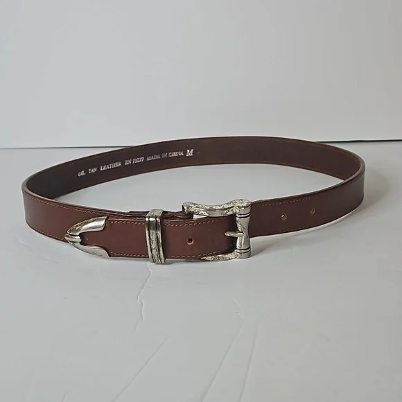 Oil Leather  Belt sz M Tan Pre-owned