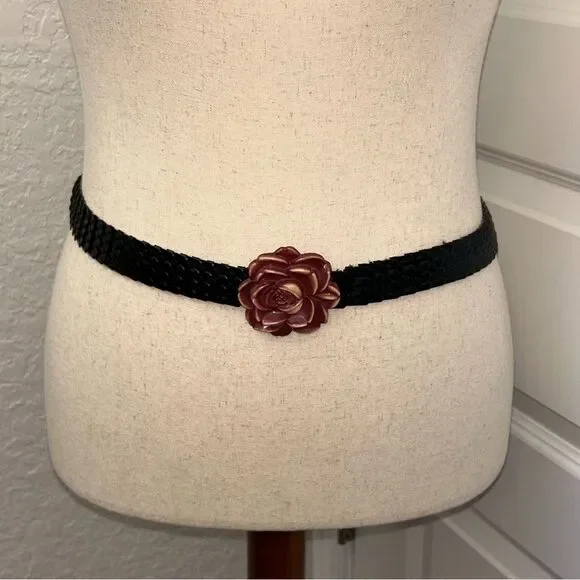 Festival Metal Mermaid Accordian Flower Hook Statement Belt