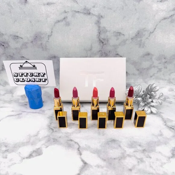 Tom Ford Mini Deluxe Lipstick Set-Pussycat,Scarlet,Casablanca,Pink-5pc-BOXED-NEW