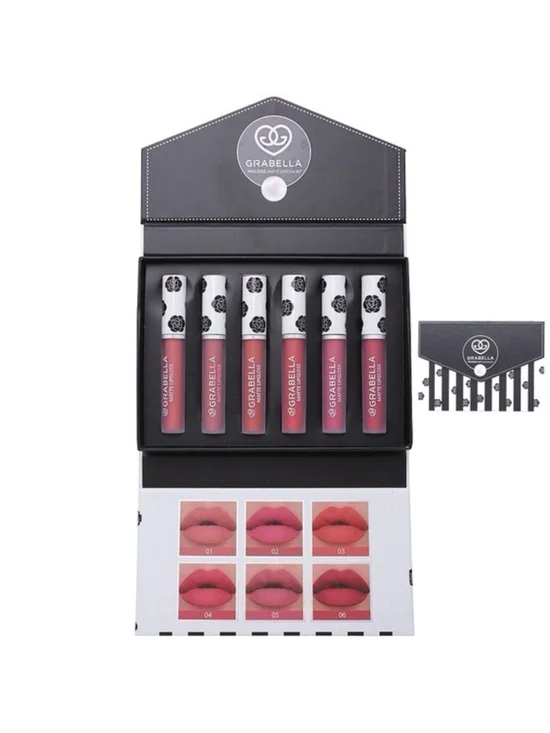 GRABELLA MOUSSE MATTE LIPSTICK SET 6 Pcs Brand New