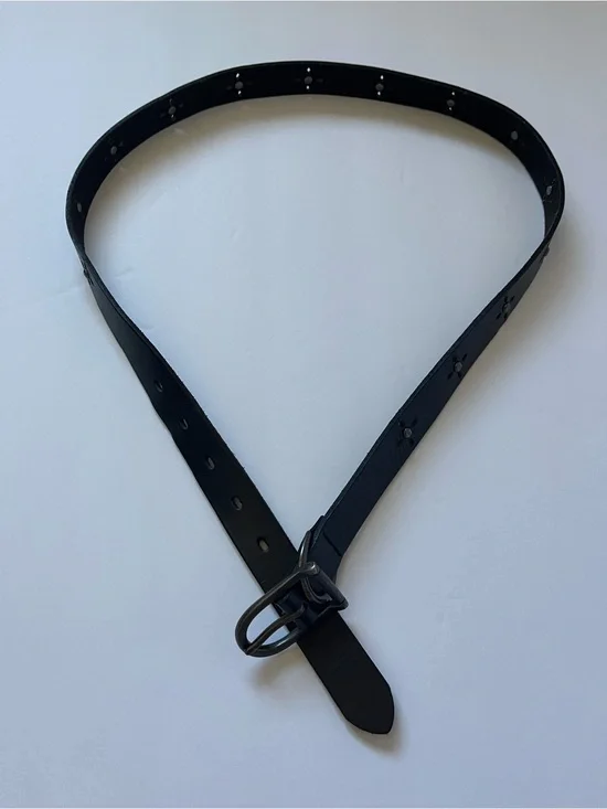 Gap Black Leather Cut Out With Metal Accents Medium Women’s