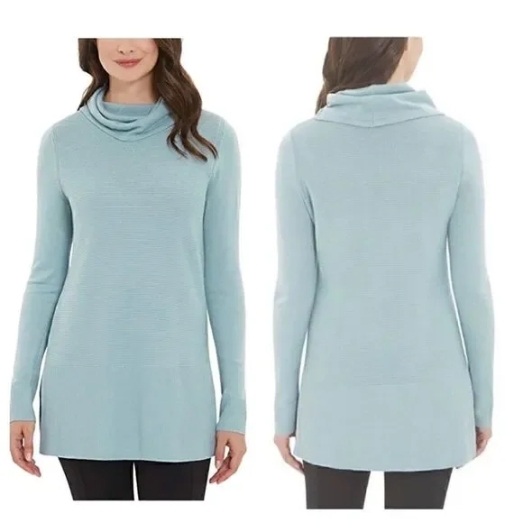 Adrienne Vitadinni Cowl Neck Tunic Sweater Sz S