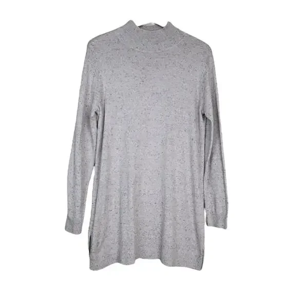 J. Jill Women's S Beige Long Sleeve Cotton Silk Blend Tunic Sweater