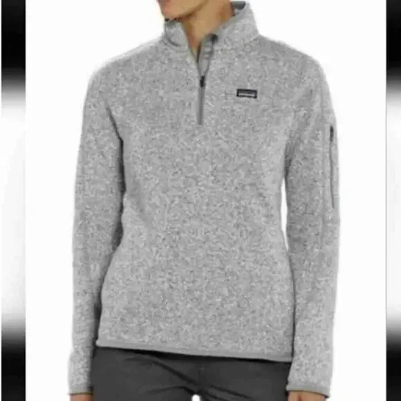 Patagonia Women's Better sweater 1/4 Zip fleece Sweater Heathered gray size S