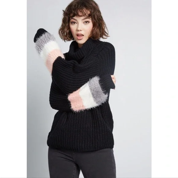ModCloth zeal appeal chunky knit cowl neck sweater